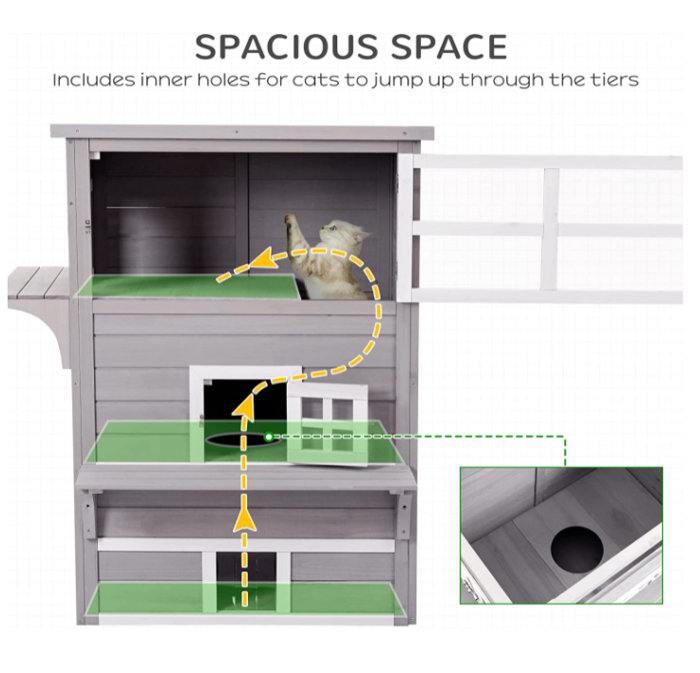 Archie & Oscar™ Monte Outdoor Cat House with Raised Floor & Reviews